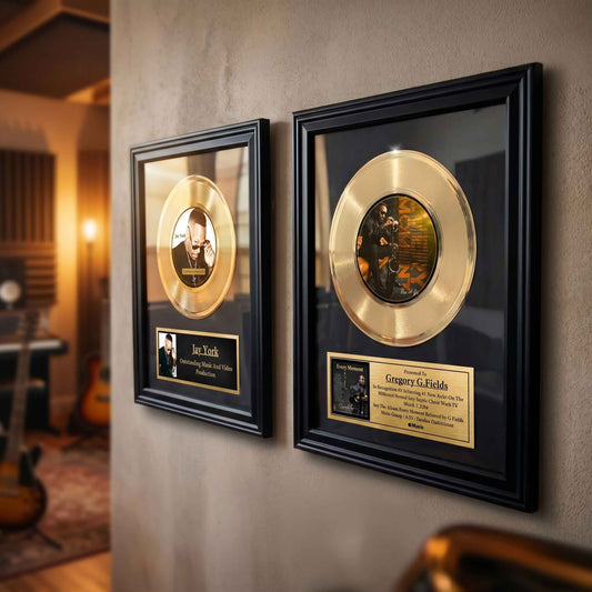 Custom gold record awards 11" x 14"