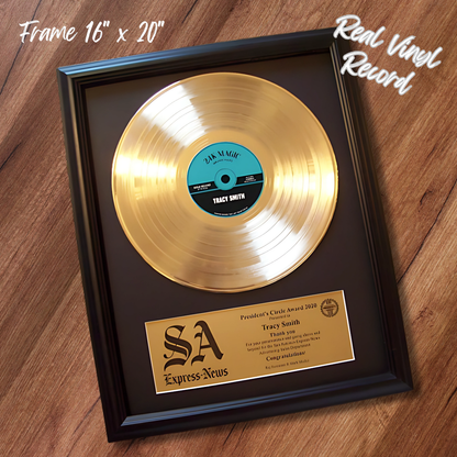 Framed Custom Gold & Platinum Real Records