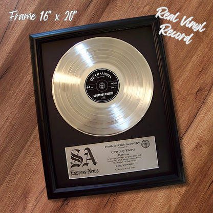 Framed Custom Gold & Platinum Real Records