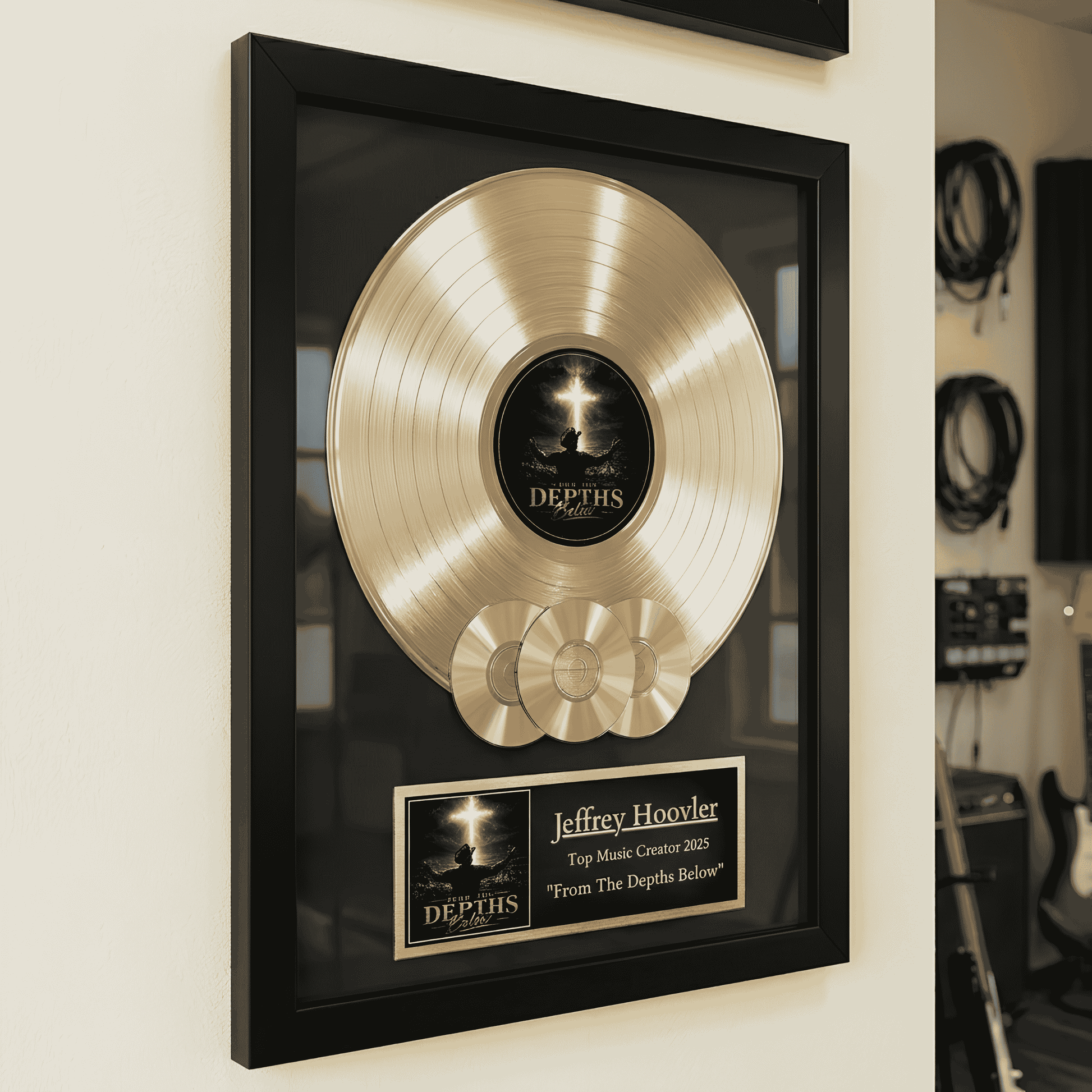 Custom record award with cd's
