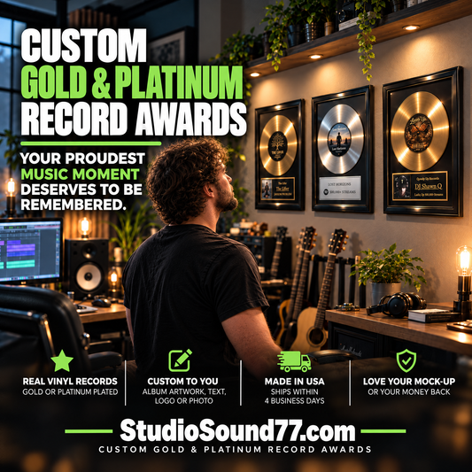 Custom Gold & Platinum Record Awards - your proudest music moment deserves to be remembered