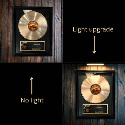 Gold record award with light upgrade