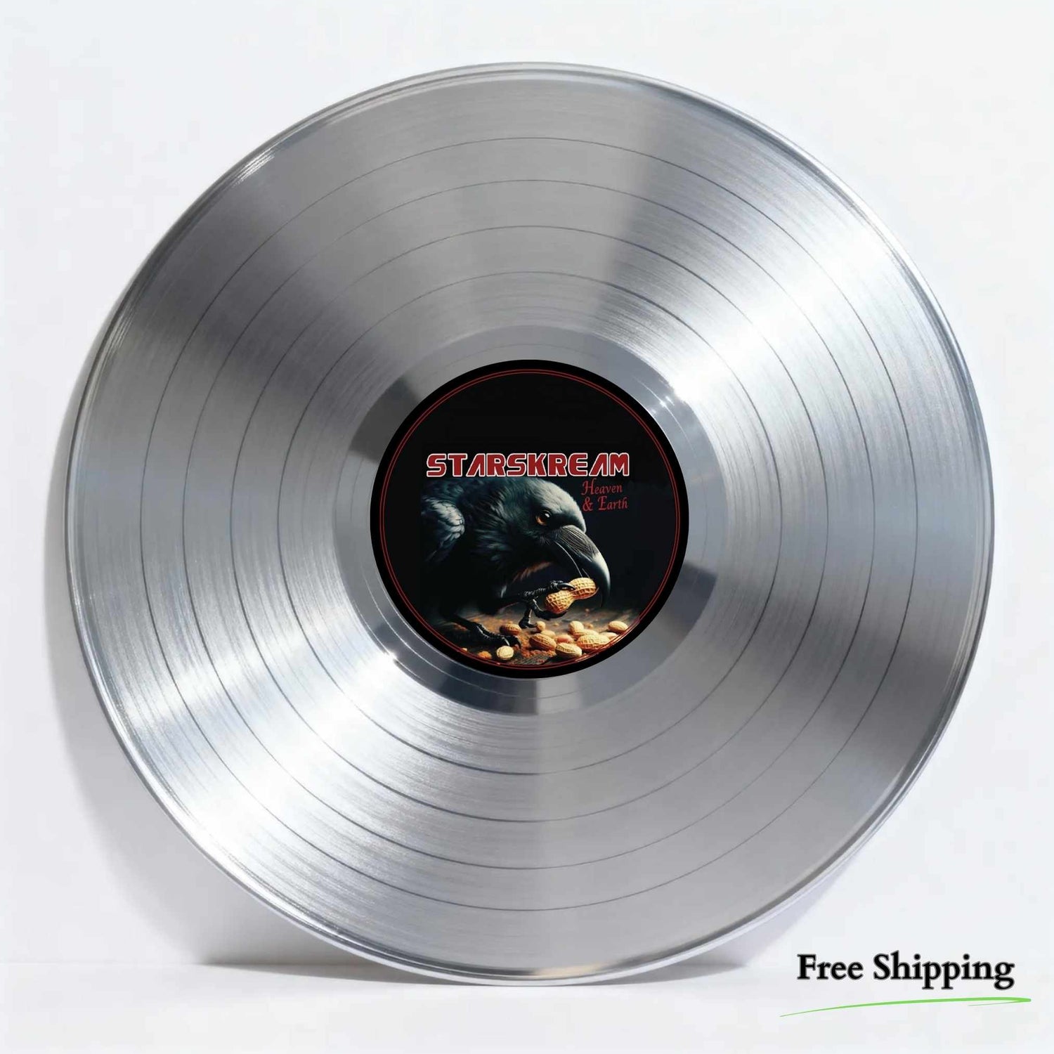 Silver vinyl record 