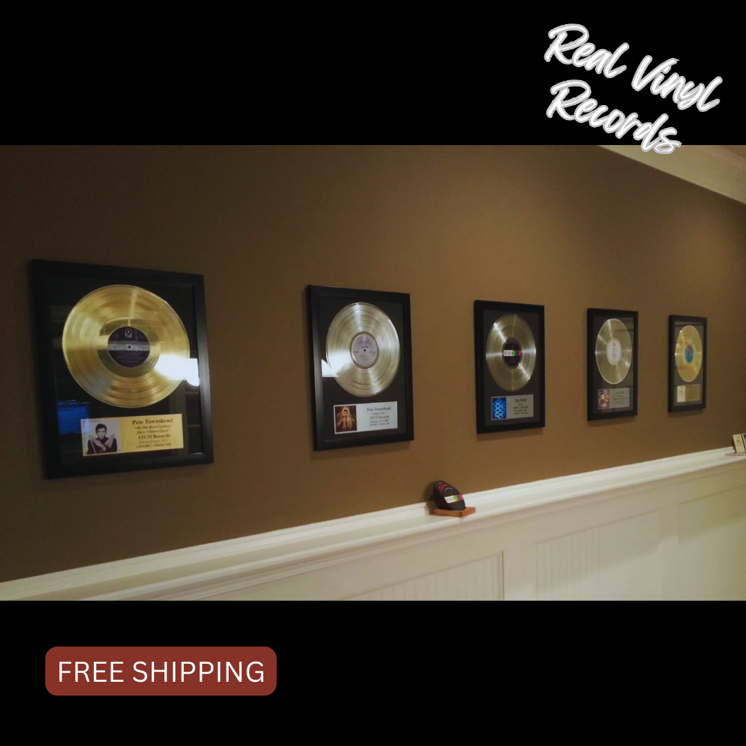 Framed Custom Gold & Platinum Real Records